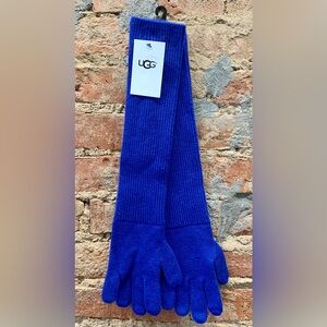 NEW Ugg Australia Luxe Electric Blue Cuff Tech Gloves